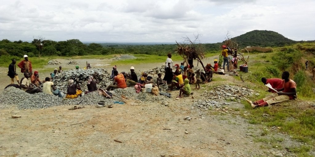 Activité extractive artisanale sur site